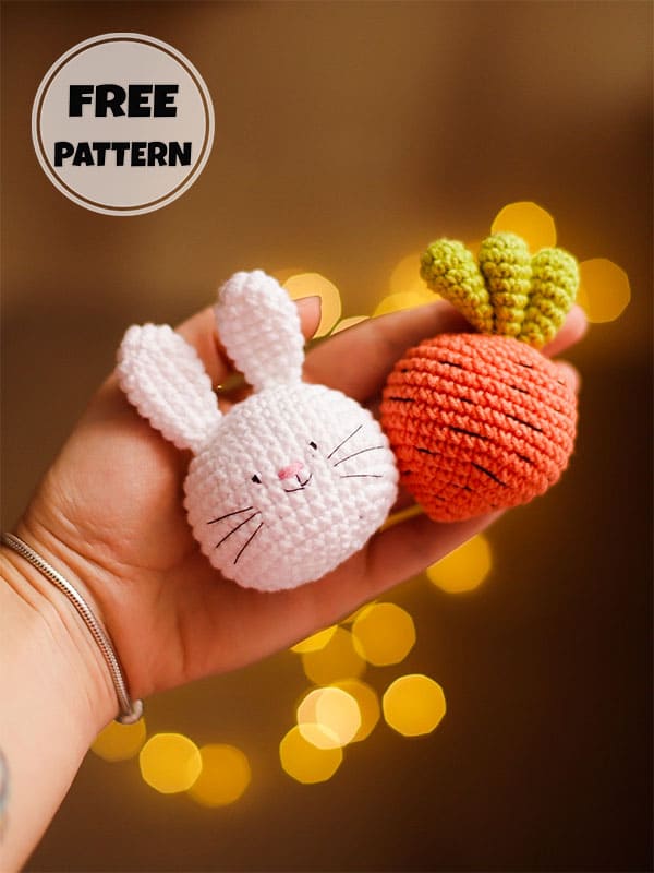 Free amigurumi bunny with carrot crochet pattern (2)