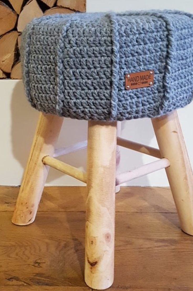 Crocheted Stool Decor Stylish And Beautiful Crochet 22 For Your Stools