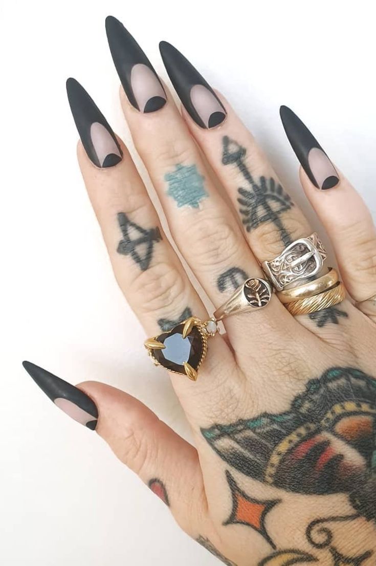 30 Photos of the Coolest Tattoo Nail Designs That Are Trendy in 2023